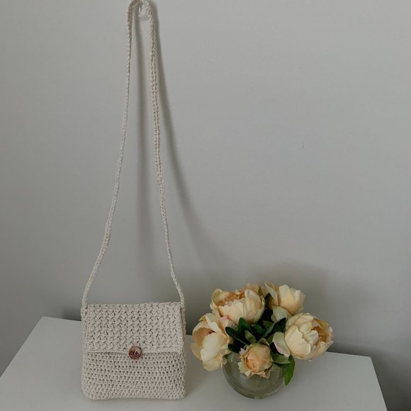 Crochet Small Messenger Bag - Picture 1 of 16
